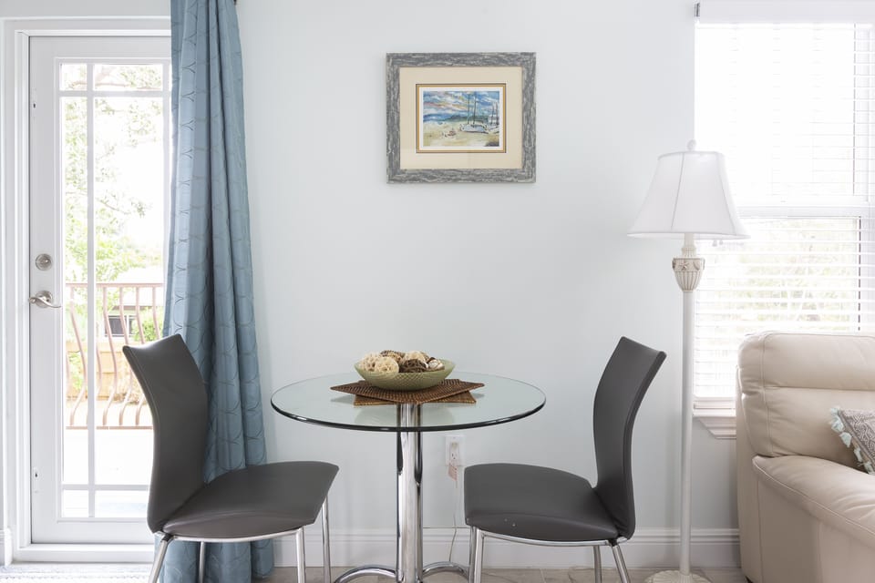 Bistro table for two.  Enjoy your home cooked meal with your significant other