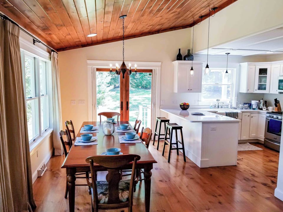 Main level, you’ll enjoy an open floor plan and a fully stocked kitchen