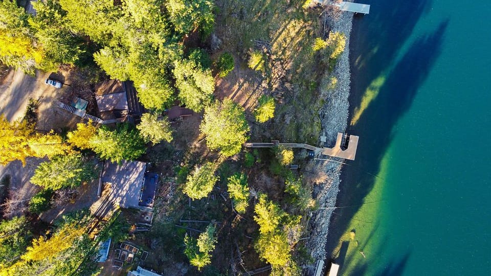 Overhead view of the property