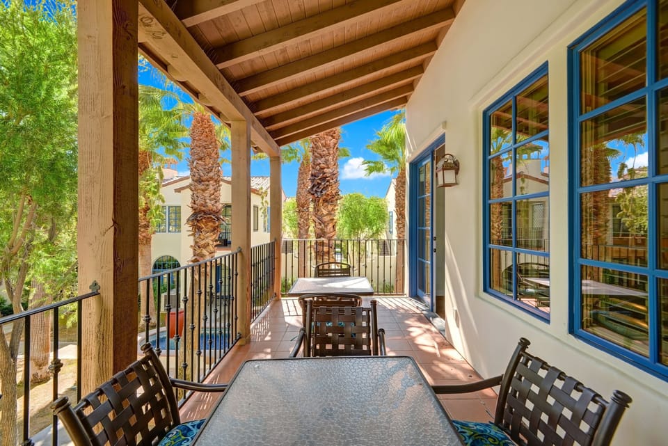 Outdoor table and chairs for alfresco dining.