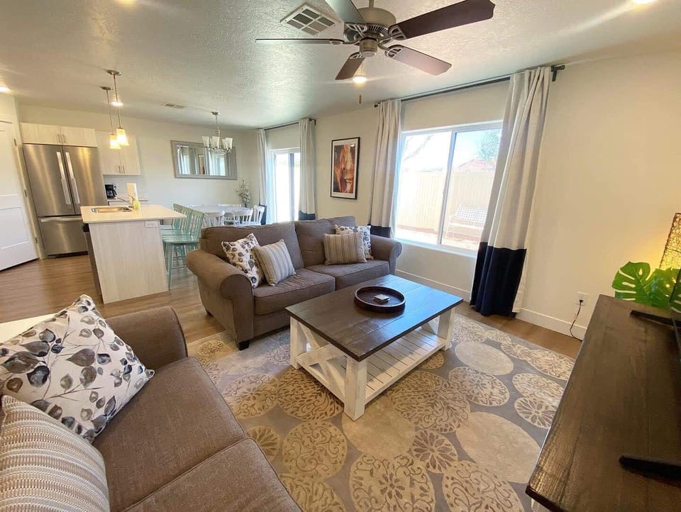 "This place was the nicest Airbnb property we have stayed at. It was spotless and had everything we could have asked for. The property is well maintained and a great location… I highly recommend this spacious, clean, safe home."