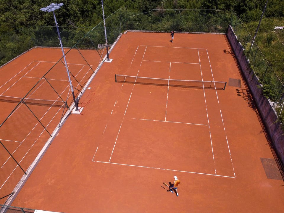 Our Tennis Courts only 10 minutes ride by car from the property