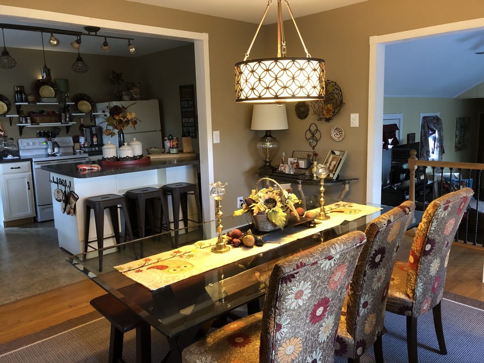 Dining room with entry to Kitchen and Living room