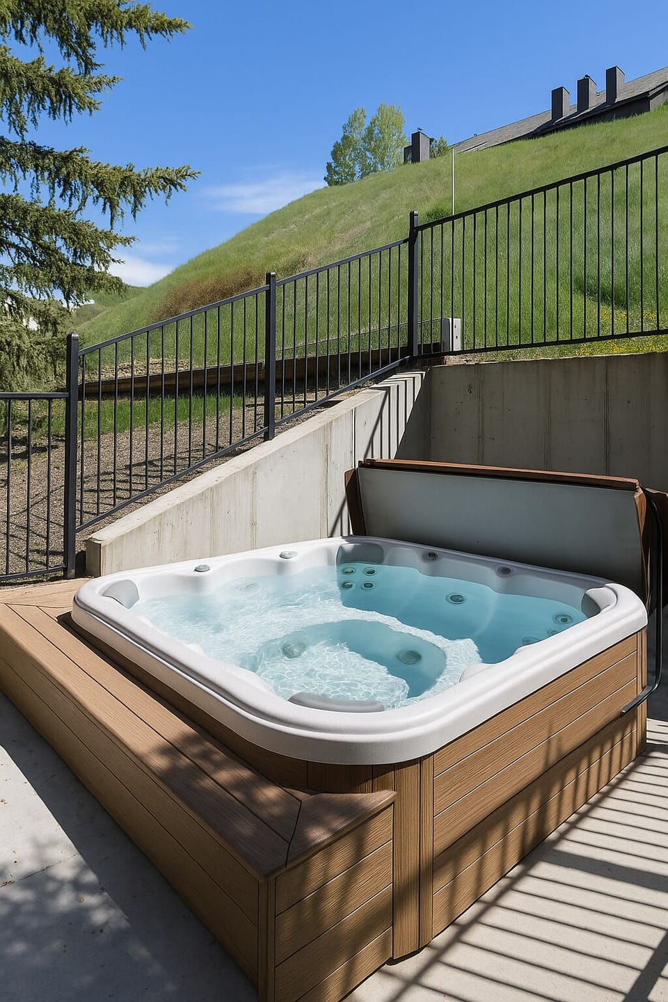 Outdoor spa tub