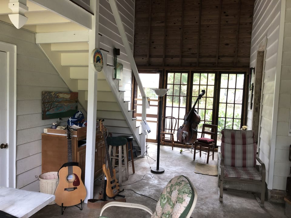Breezeway with a few instruments out.