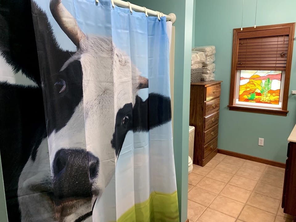 Don't let the cow scare you!