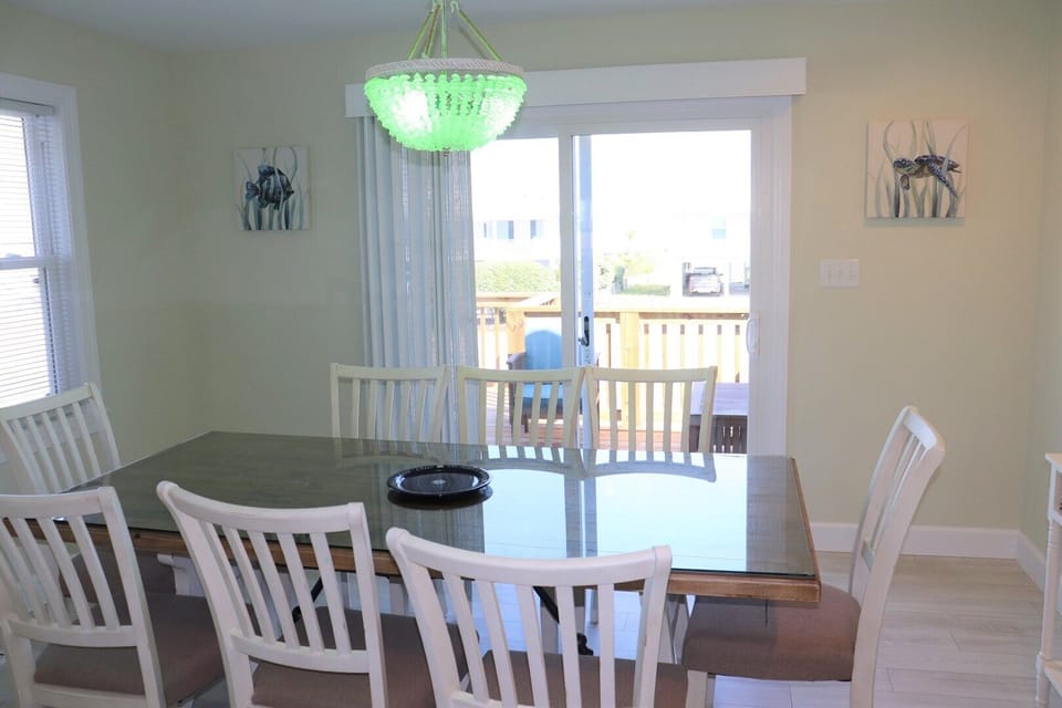 Dining area with a sound view!