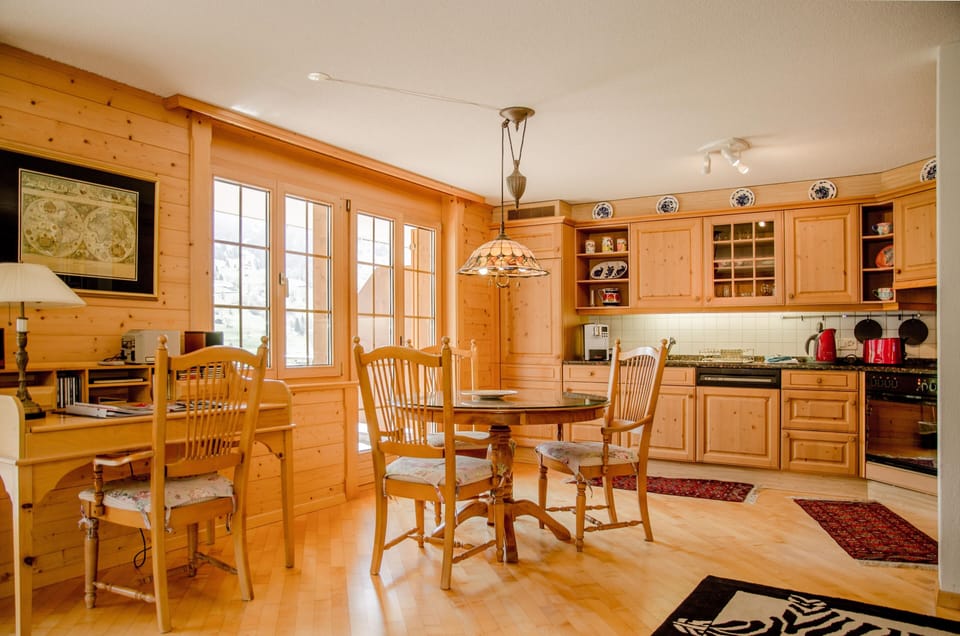 Dining area and kitchen