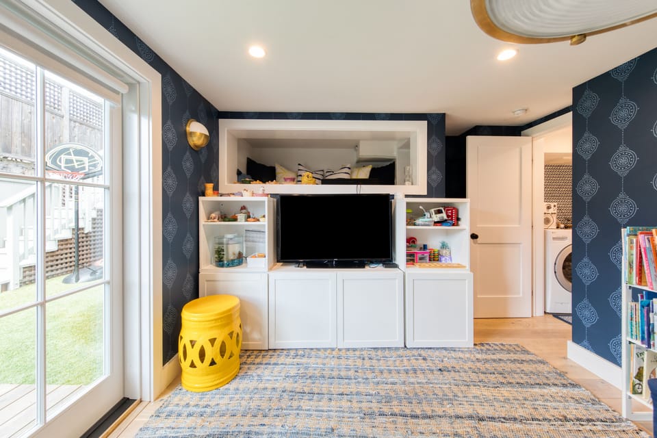 Playroom with Twin Loft Bed (lower level)