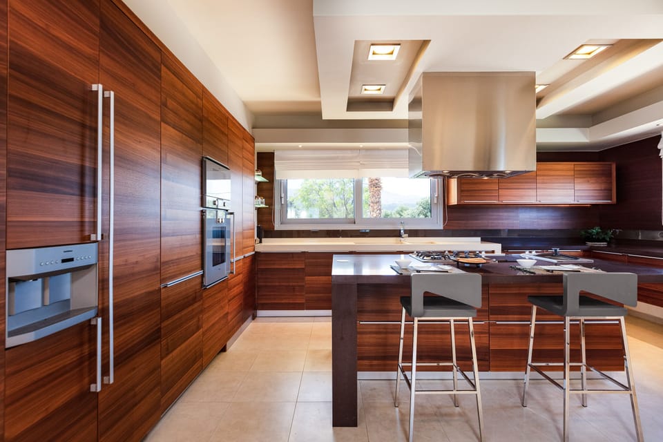 Gas hobs in kitchen
