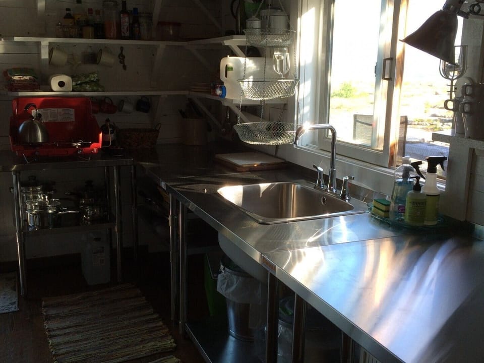 lots of counter space, pots, dishes for cooking great meals