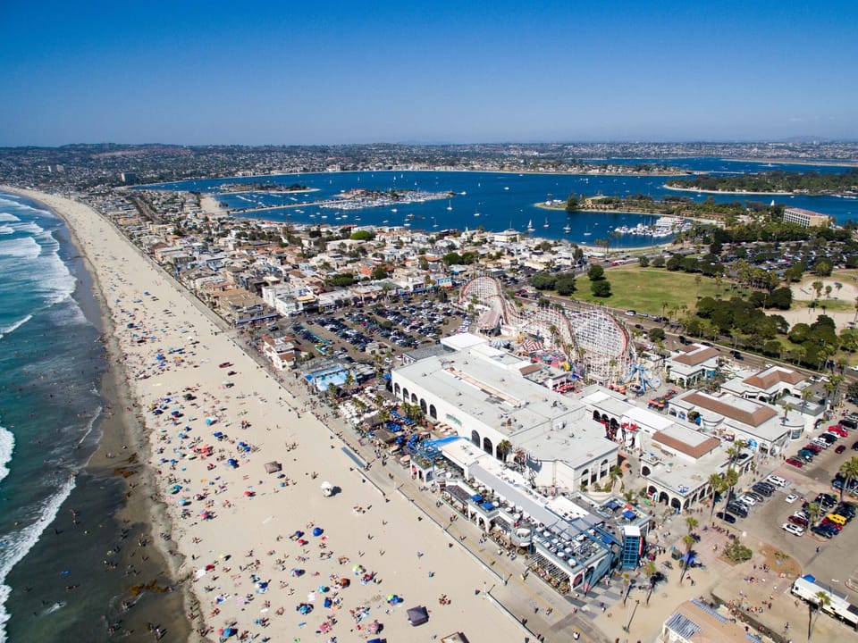 Belmont Park on the shore of Mission Beach just a short stroll from your condo