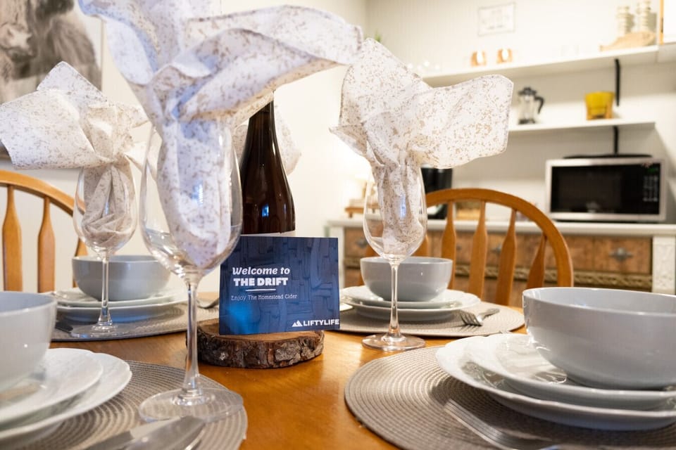 Your cozy dining corner for games, food, or planning tomorrow’s fun.