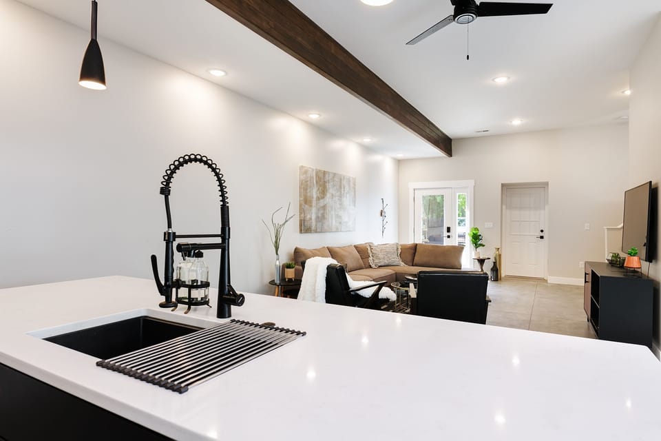 Two sprayers and option to fill your oversize pots here makes cooking a breeze! 