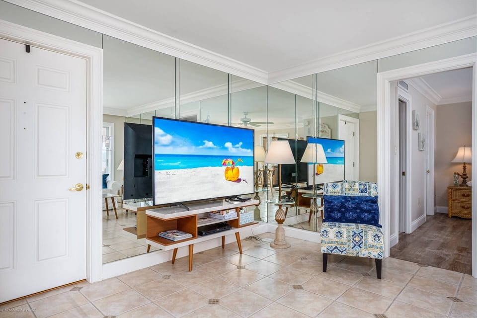 Large Smart TV added to the living room to stream your favorite apps
