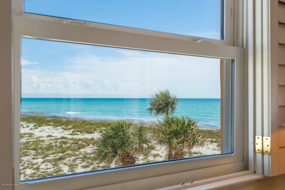 How about that view from the master bedroom side window!