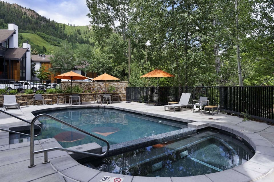 Relax after a day of adventures in the beautiful, quiet pool and hot tub.