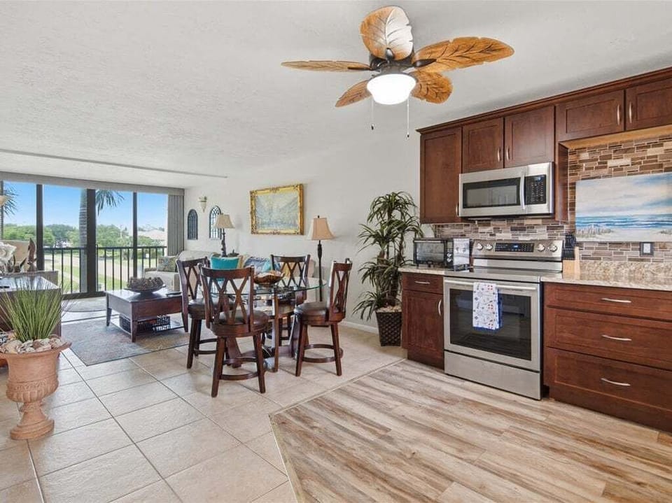 dining area and kitchen