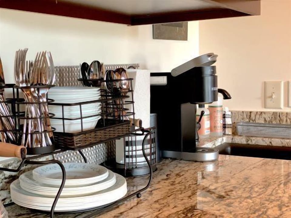 The kitchenette offers convenience during your stay.