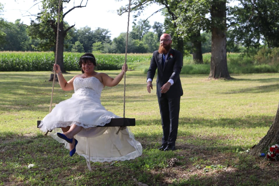 Tree swing in the Oak Grove