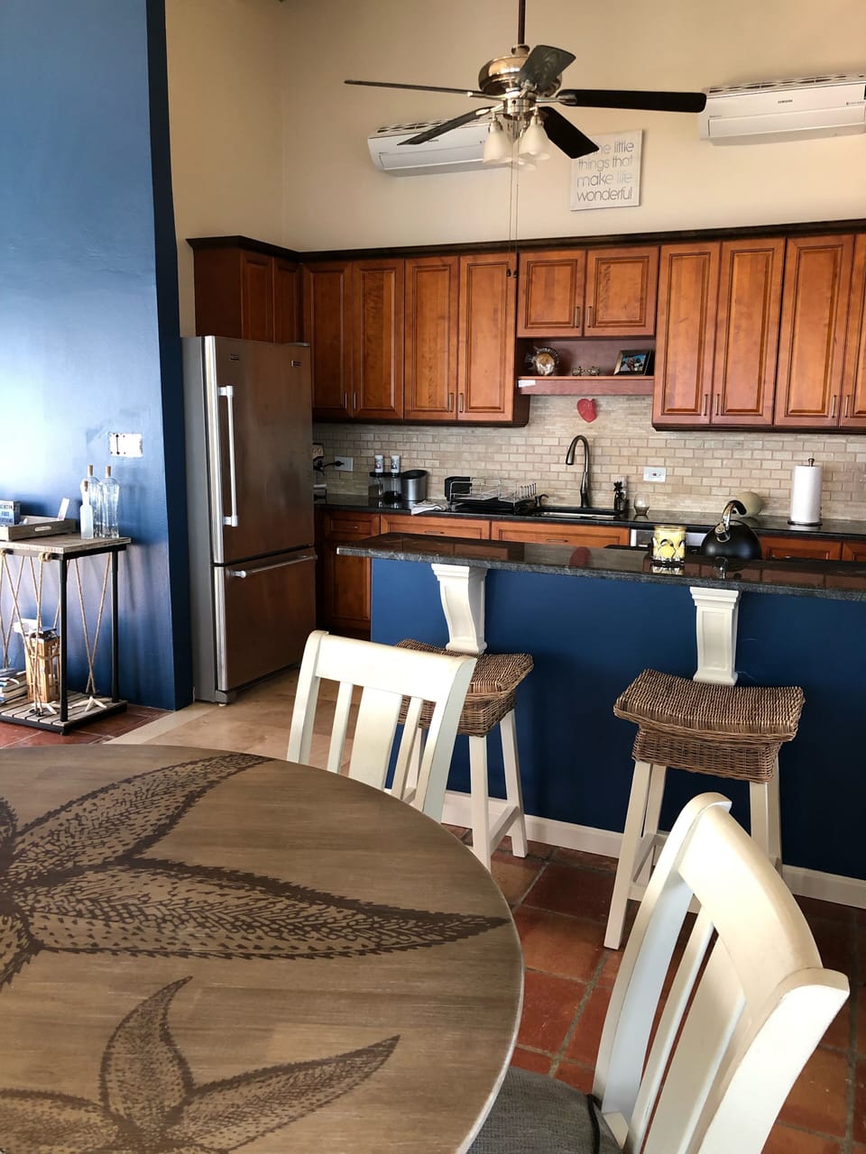 Newly renovated with granite counters, gas stove top and cherry wood cabinets
