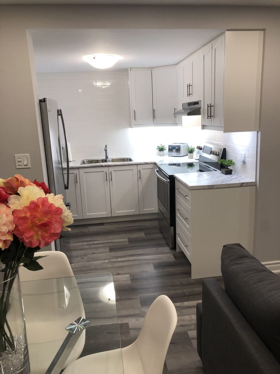 Dining room is located right next to the kitchen for your convenience seats 6
