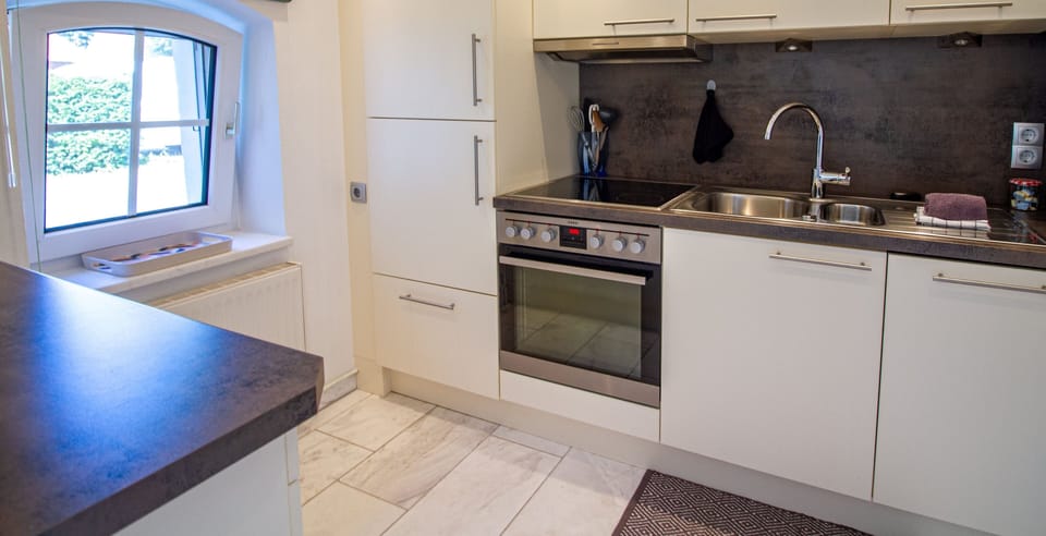 Fridge, oven, stovetop, dishwasher