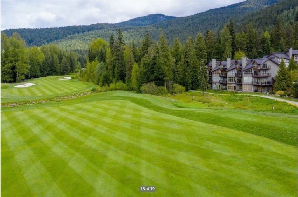 Overlooking the golf course and cross country skiing trail