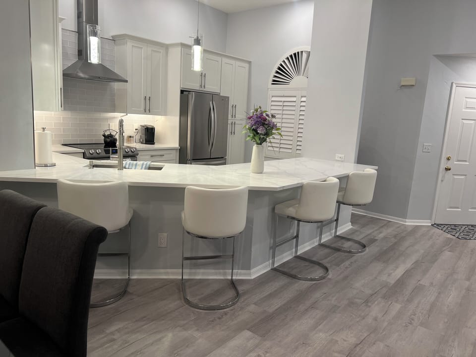 New floors and kitchen