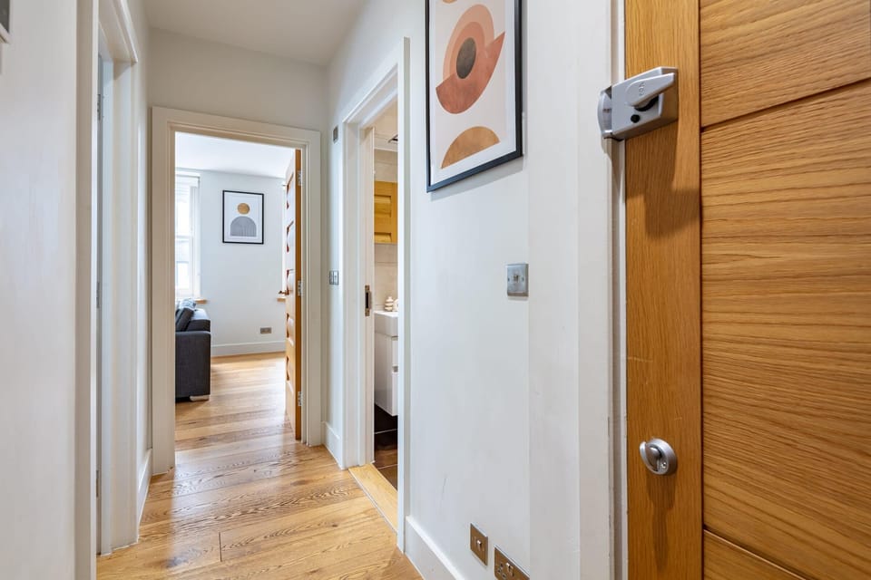 The hallway and entrance area