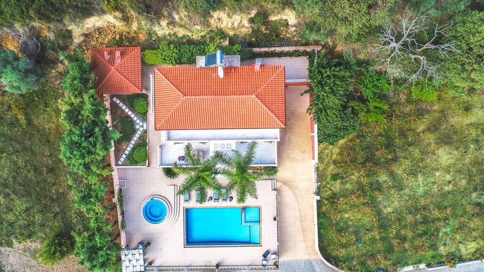 Iro Royal villa in west Chania bird's eye