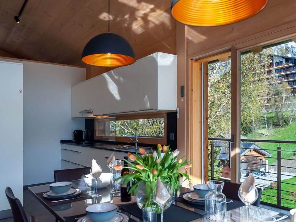 Plant, Property, Furniture, Tableware, Table, Lighting, Interior Design, Orange, Wood, Chair