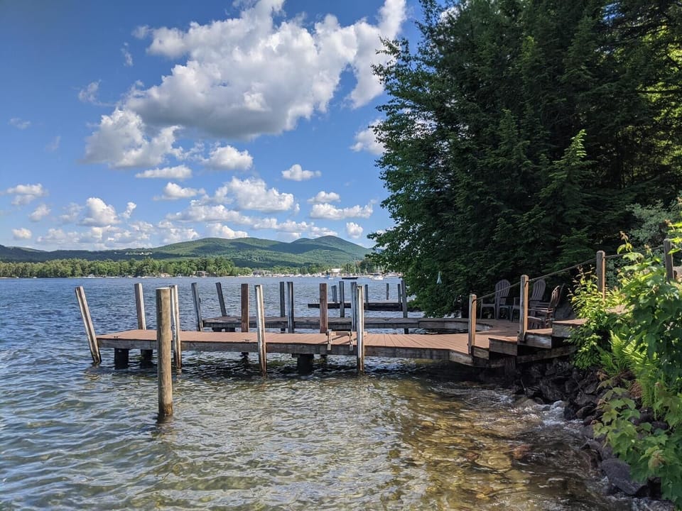 lakefront dock view