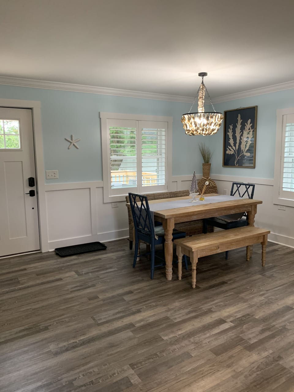 Dining area off kitchen. Door leads to back deck and patio.