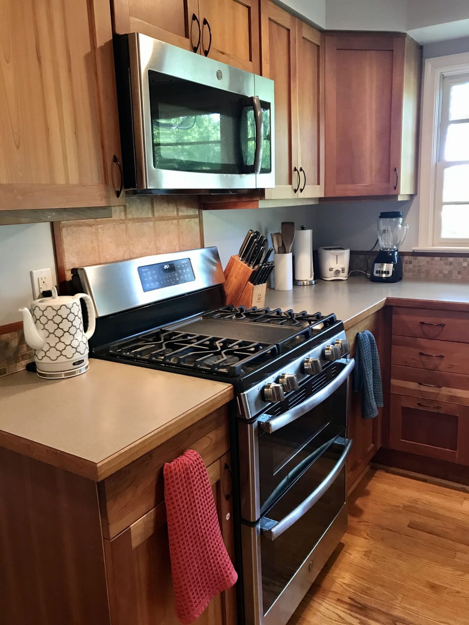 Kitchen with gas stove