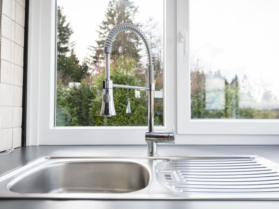 Kitchen Sink, Property, Tap, Plumbing Fixture, Sink, Window, Sky, Interior Design, Architecture