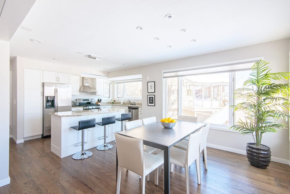 Dining and kitchen