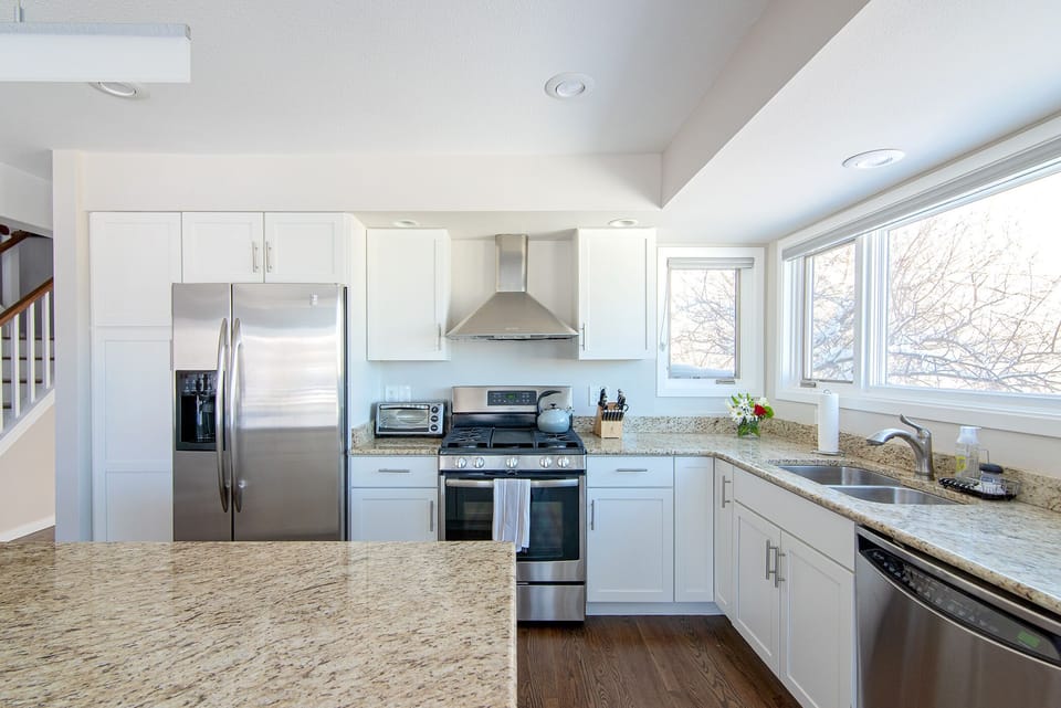 Bright, open kitchen