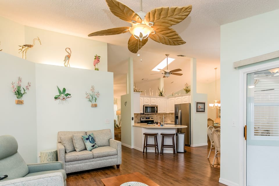 View of Living Room and Kitchen