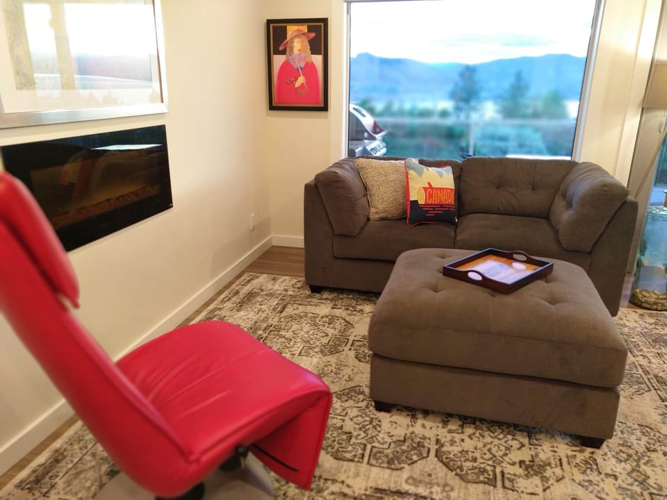 A stunning sitting area provides a tranquil corner to curl up