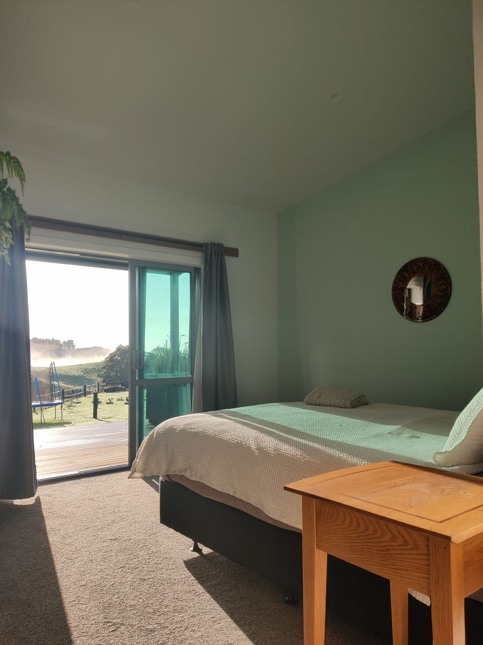 Master bedroom with rural views