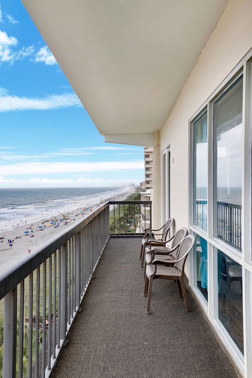 Spacious private balcony