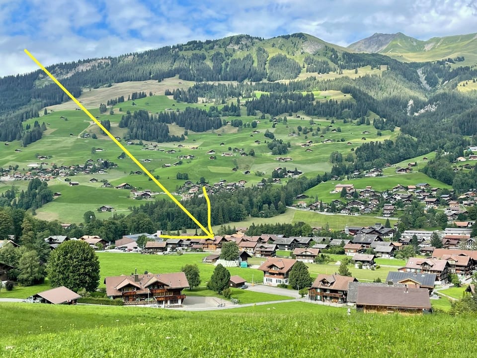 Location of the apartment in the village