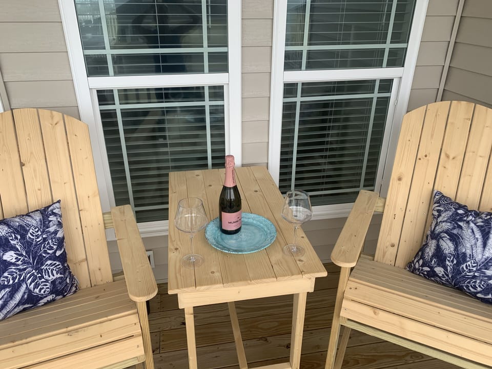Top deck with chairs to enjoy ocean views