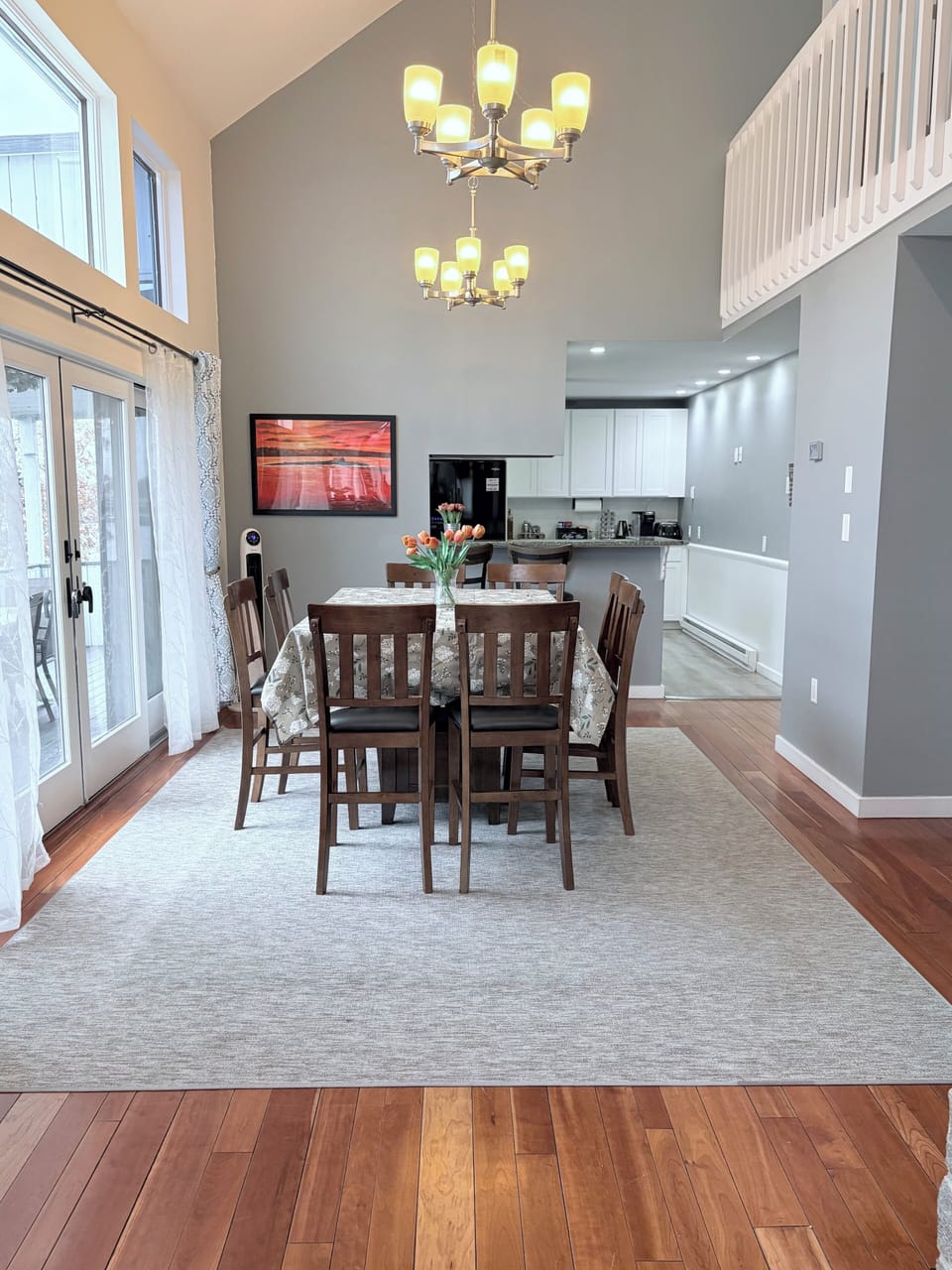 Dining room looking into the kitchen