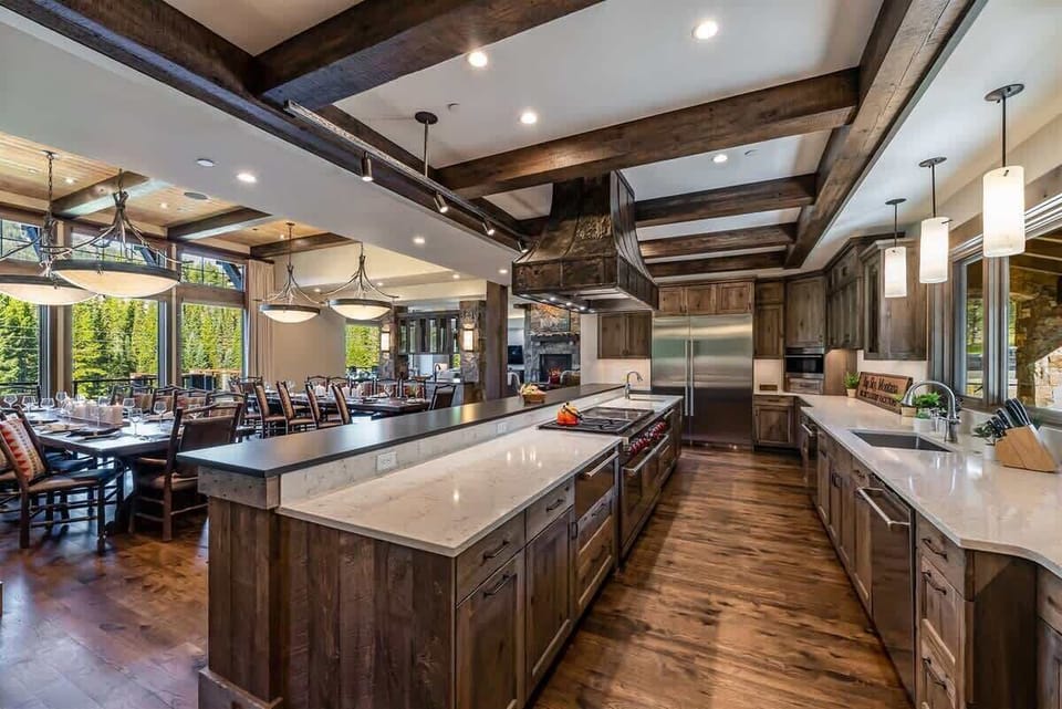 Chef's kitchen with additional butler's pantry
