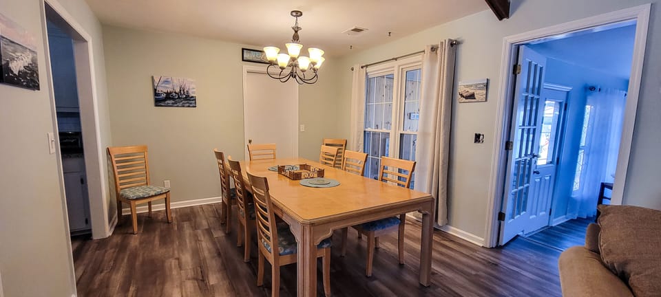 Enjoy your meals with seating area for 10