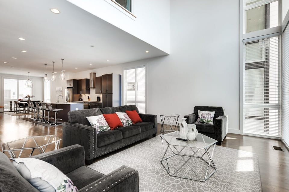 Living area with sleeper sofa for additional guests