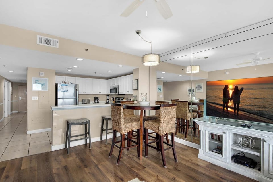 Dining table plus eat-in bar