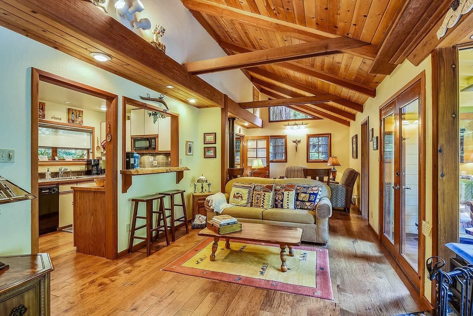 The living room opens to the kitchen.